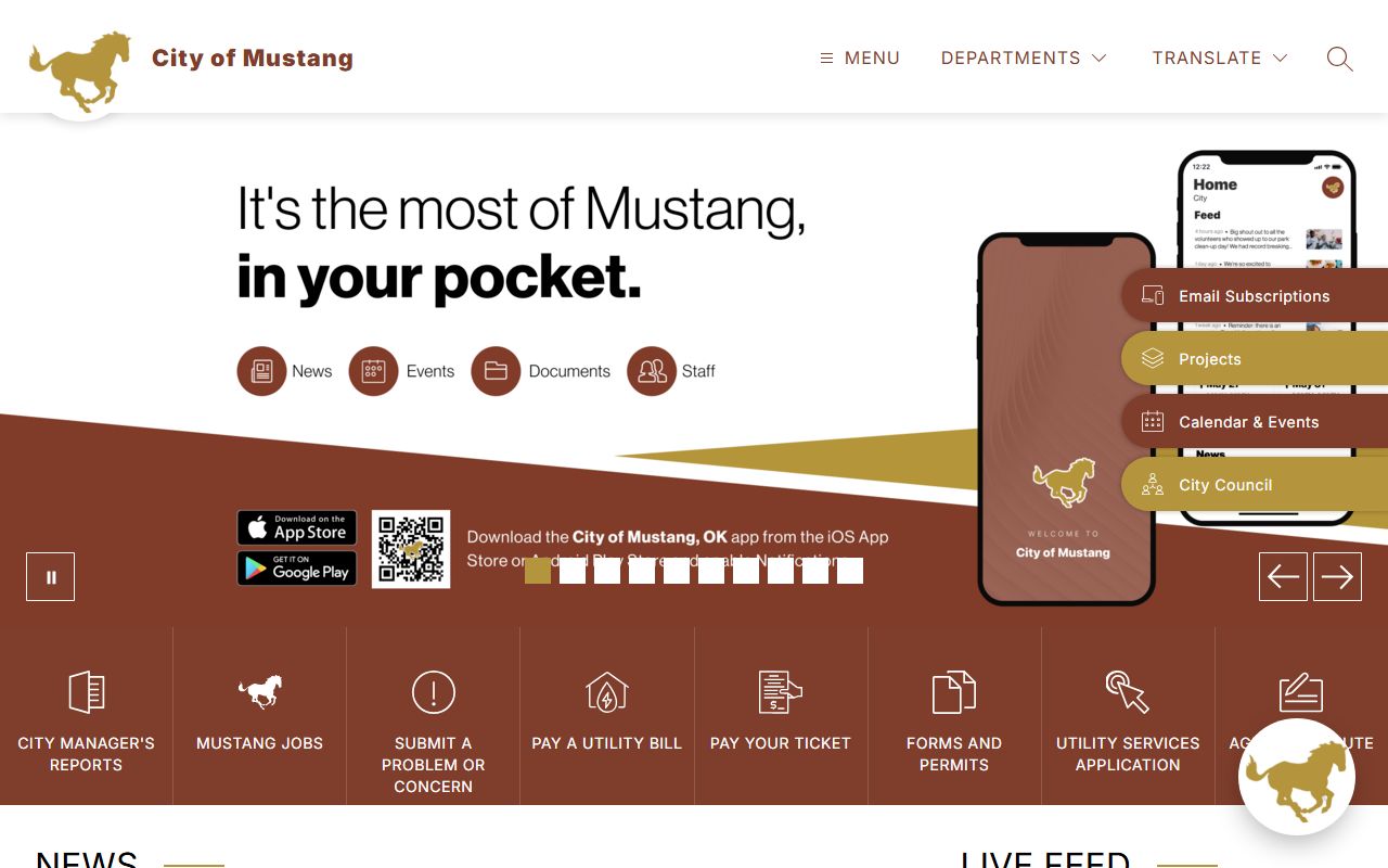 Mustang city portal for death records information