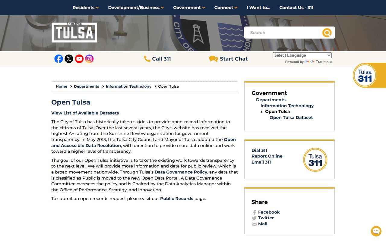 Tulsa open data portal death records