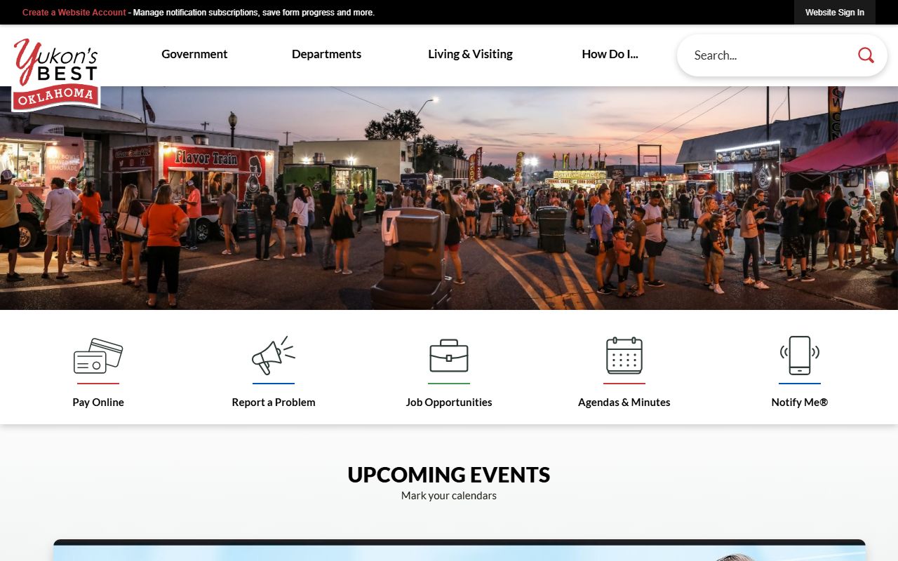 Yukon city portal for death records information