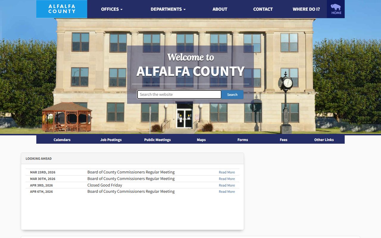 Alfalfa County death records government portal