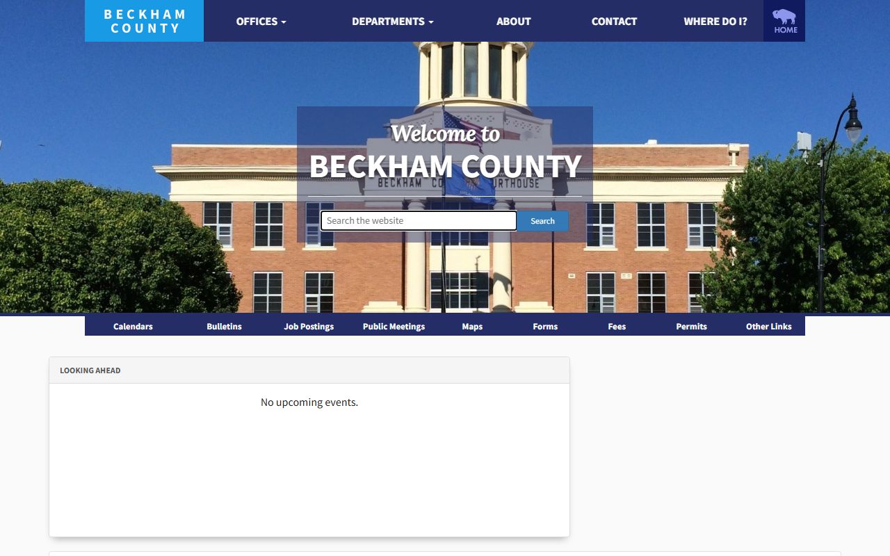 Beckham County death records government portal