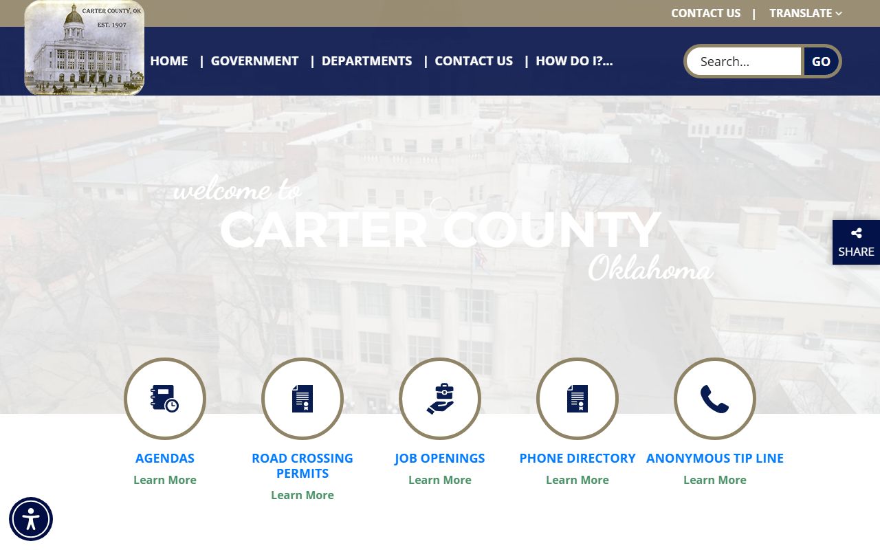 Carter County death records government portal