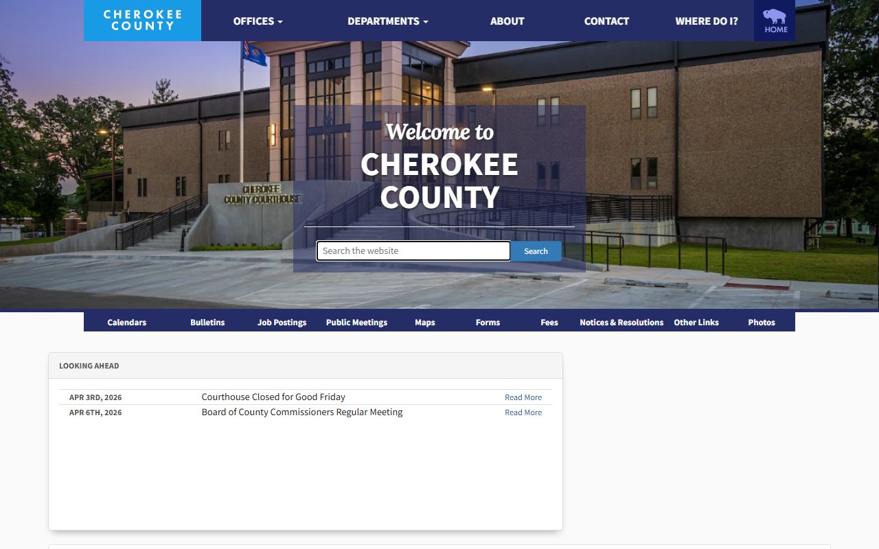 Cherokee County death records government portal