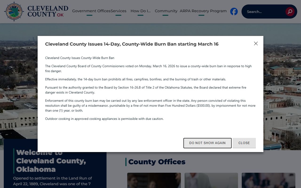 Cleveland County death records official portal