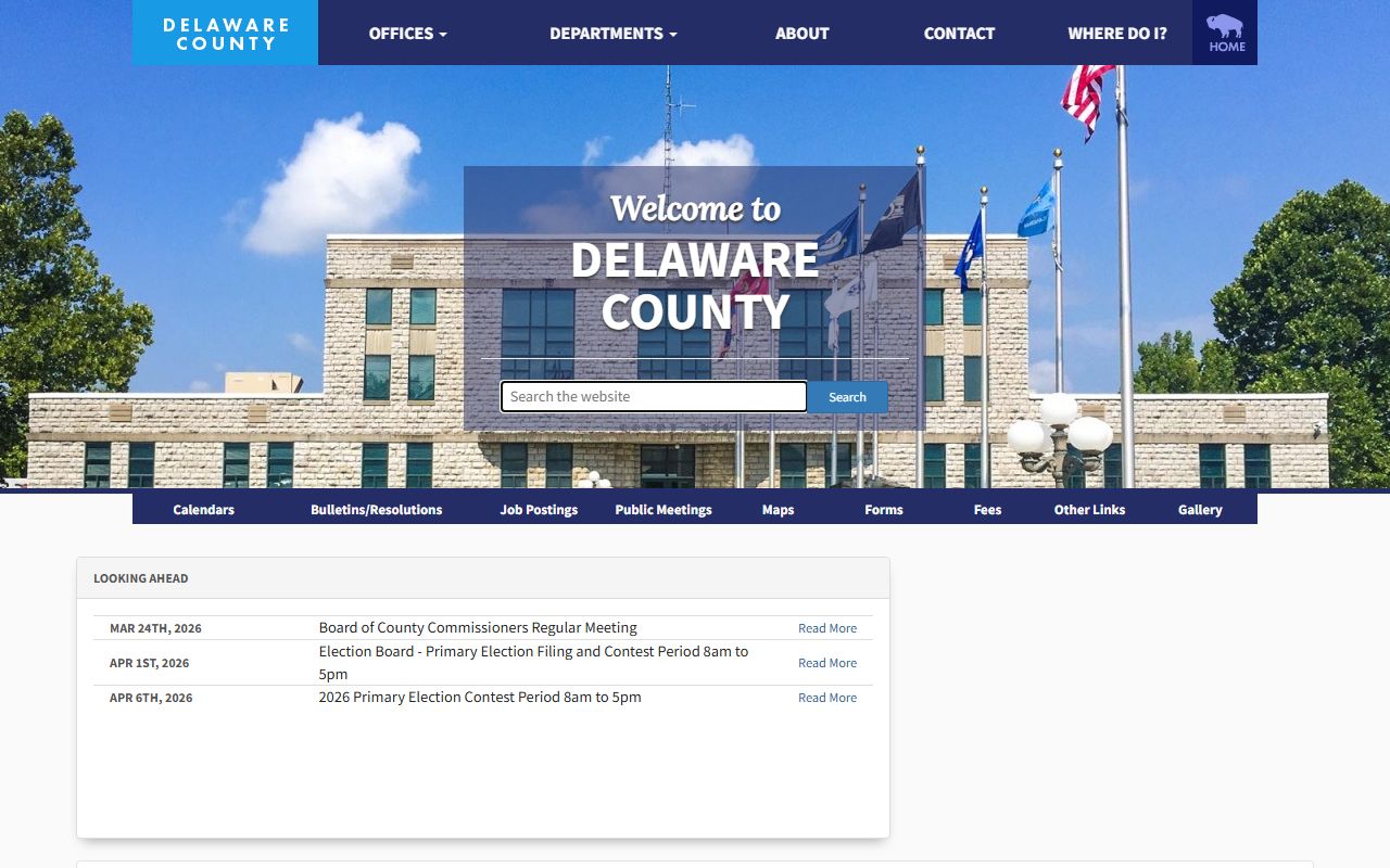 Delaware County death records government portal