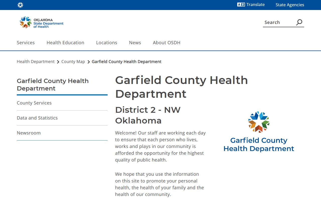 Garfield County Health Department death records information