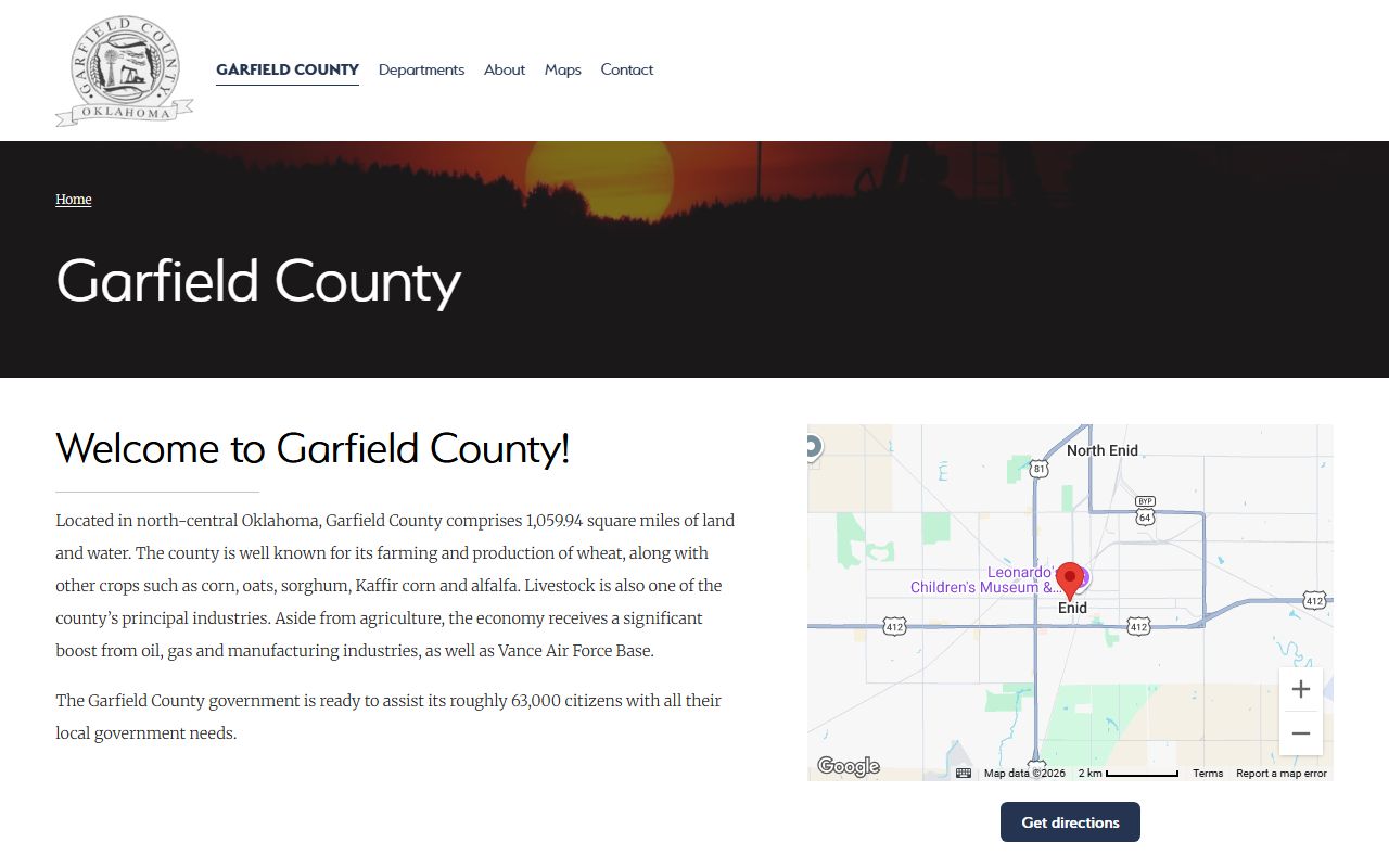 Garfield County portal for death records research