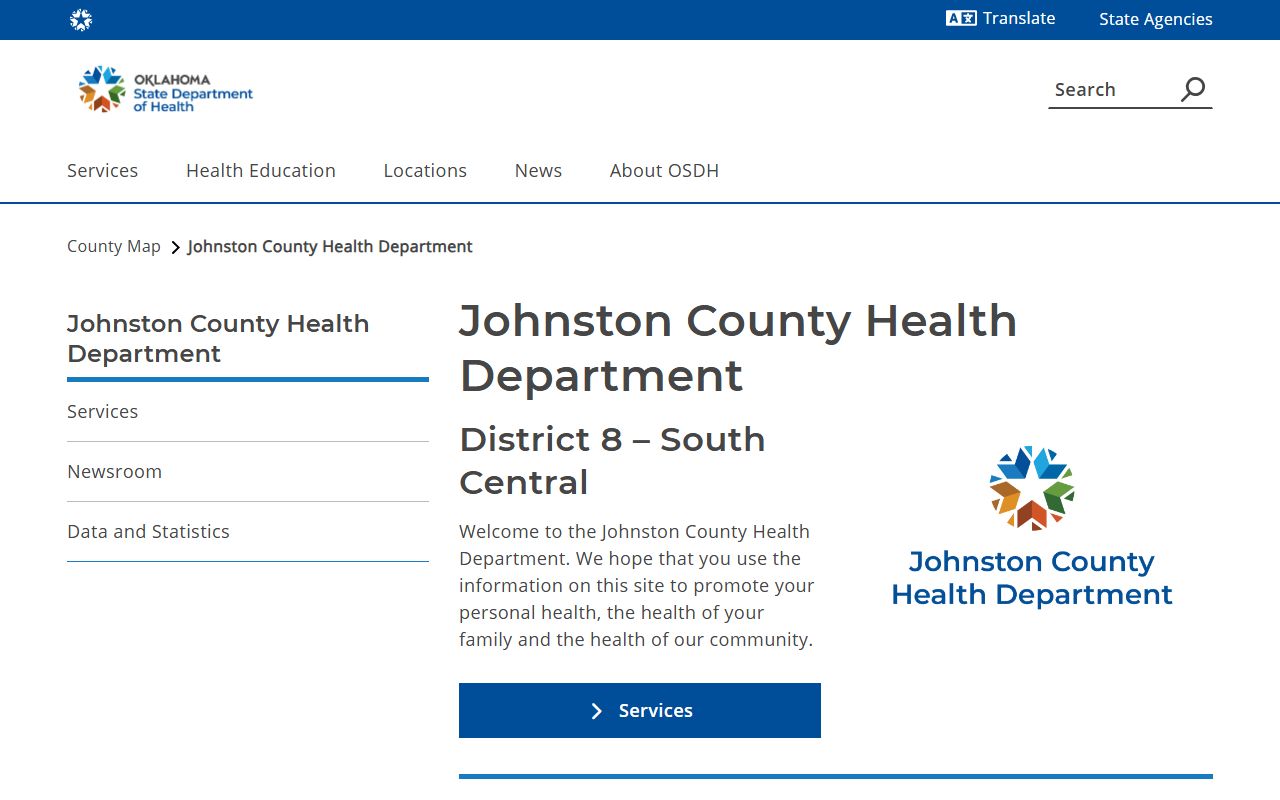 Johnston County death records health department page