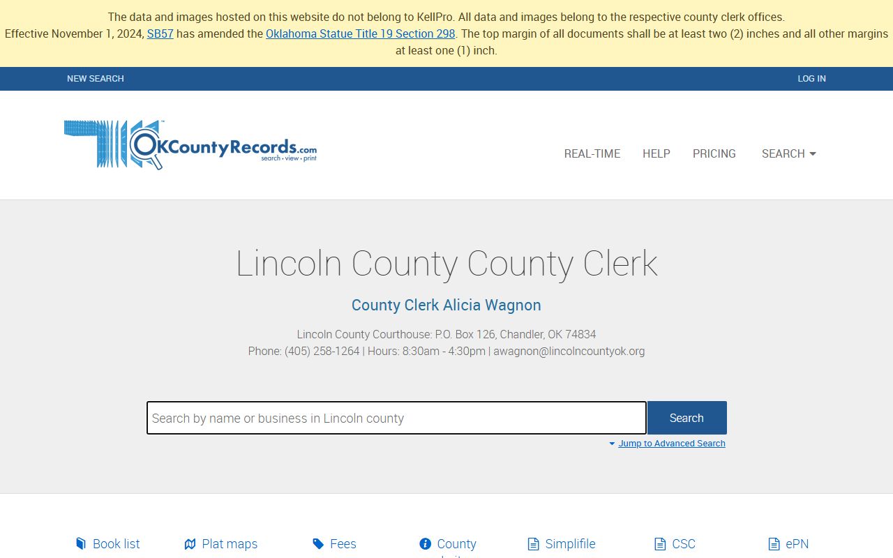 Lincoln County death records search portal