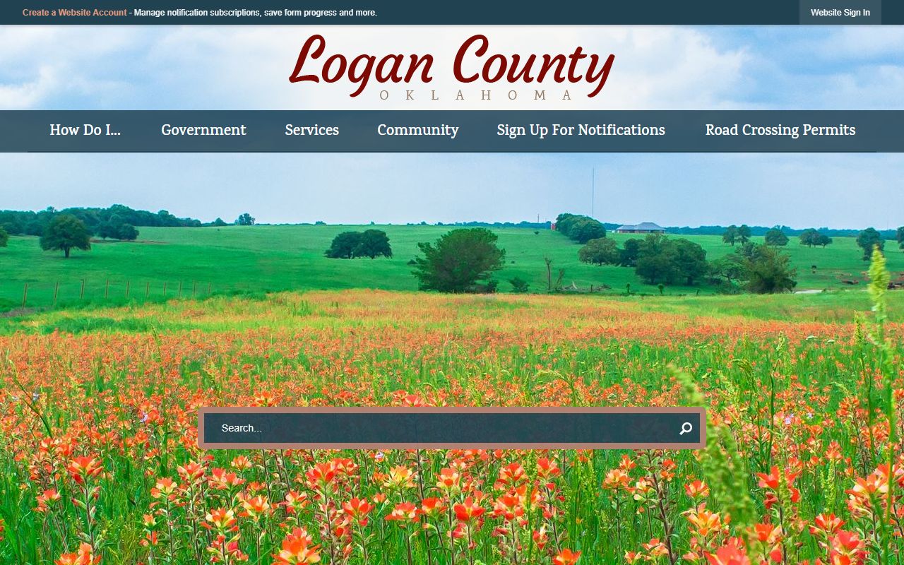 Logan County government portal for death records information