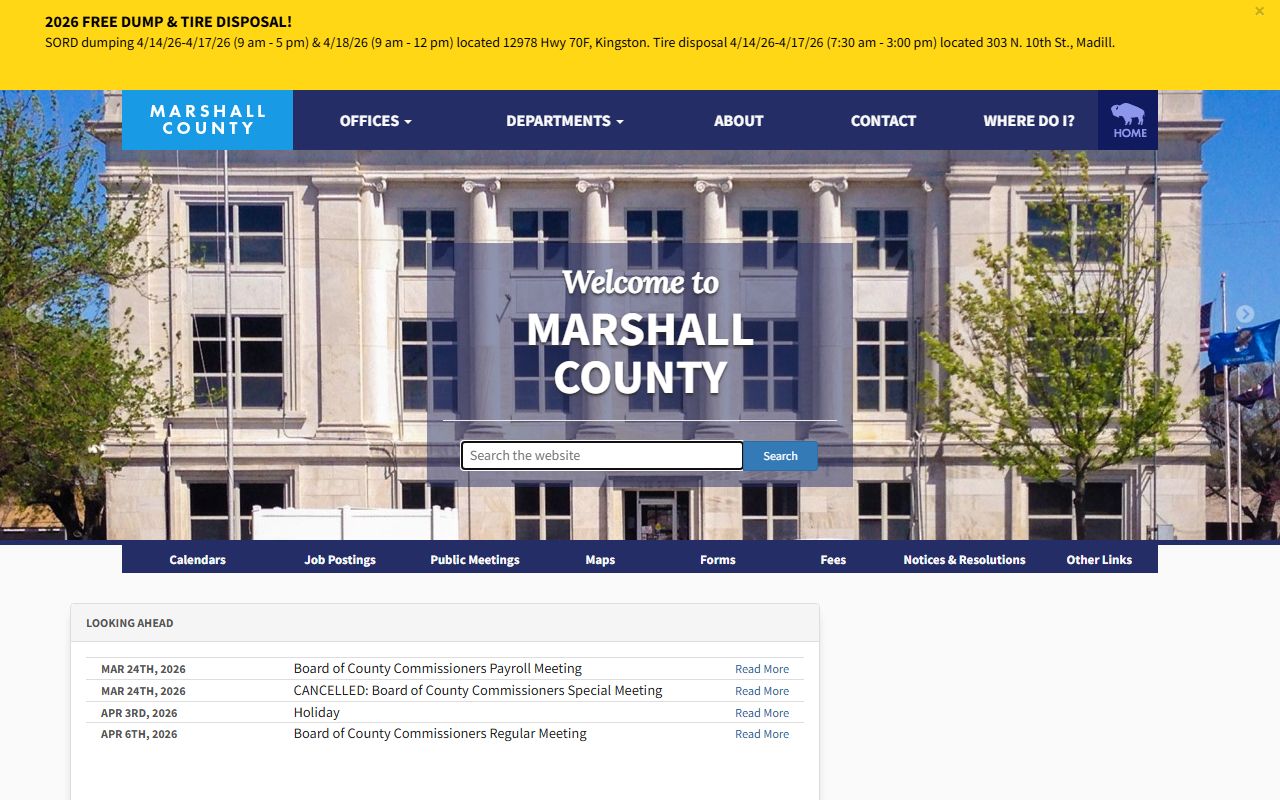 Marshall County government portal
