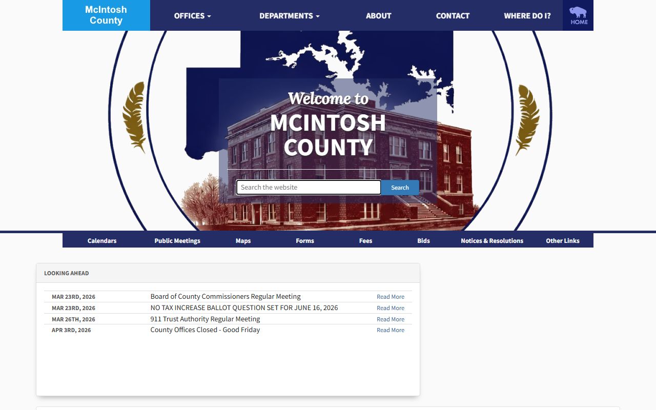 McIntosh County government portal