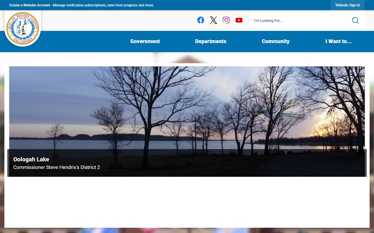 Rogers County government portal for death records