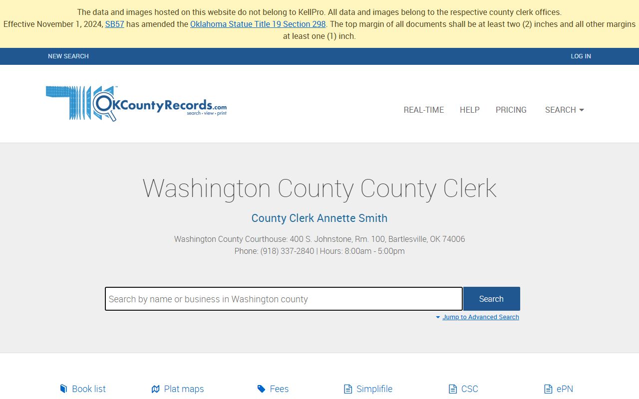 Washington County death records search portal