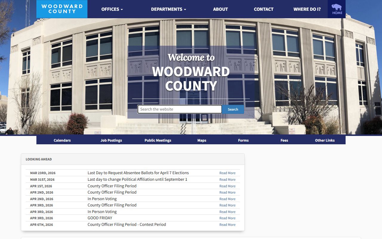 Woodward County government portal